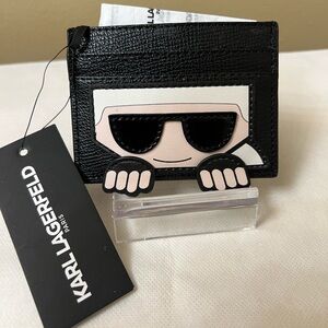 Karl Lagerfeld Textured Card Holder NWT